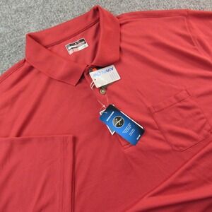 Grand Slam Mens 3XLT Deep Claret Pocket Polo Shirt Performance Moisture Wicking